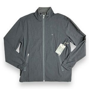 Linksoul Mens S‎ Grey Full Zip Windbreaker Jacket Morris LS524